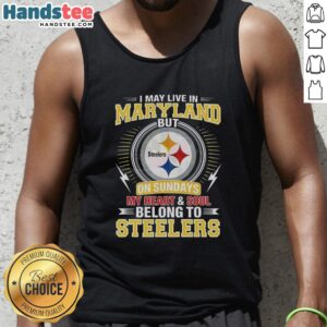 Official Pittsburgh Steelers NFL tank top with 'My Heart and Soul Belong to Steelers' design, perfect for fans.