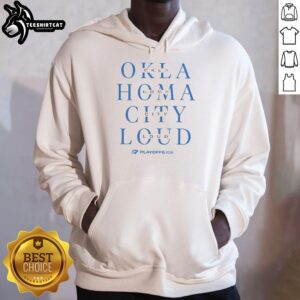 Stylish hoodie featuring the Oklahoma City Thunder logo, perfect for fans celebrating the 2026 playoffs in Oklahoma City.