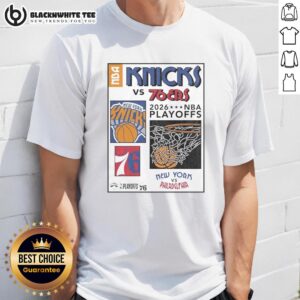 Alt Text: Good New York Knicks Playoffs 2026 Round 2 Match Up T-Shirt featuring vibrant team colors and logo design.