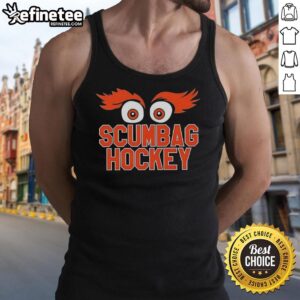 Official Scumbag Hockey Philadelphia Flyers tank top featuring bold graphics and team colors, perfect for fans.