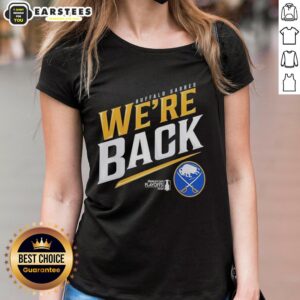 Buffalo Sabres Stanley Cup 2026 ladies tee featuring bold graphics celebrating the team's return to the championship.