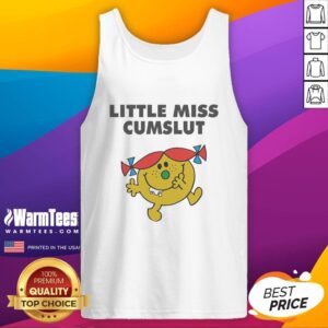 Original Little Miss Cumslut tank top featuring bold graphic design, perfect for casual wear and expressing unique style.