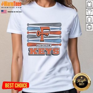 Premium Frederick Keys Baseball Logo Ladies Tee showcasing team spirit and stylish design for fans.