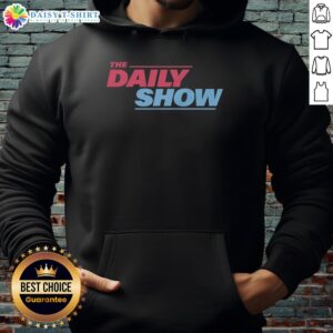 Stylish Top The Daily Show hoodie in black, featuring the iconic logo, perfect for fans of the popular TV show.