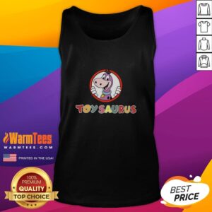 Alt Text: Premium Toysaurus Yabba Dabba Dinosaurs logo on a stylish tank top, perfect for dinosaur lovers and casual wear.