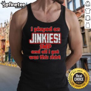 Official I Played On Jinkies SMP tank top featuring vibrant graphics and a comfortable fit for fans of the series.