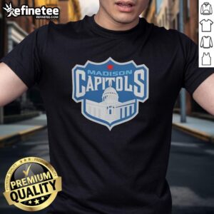 Vintage Good Madison Capitols Hockey Logo T-Shirt featuring classic design for fans and collectors of hockey apparel.