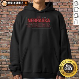 Nice Nebraska Strong Wildfire Relief Hoodie, featuring a bold design to support wildfire recovery efforts in Nebraska.