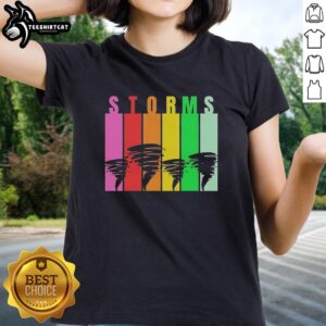 Alt Text: Premium Tornado Paigeyy Storms Ladies Tee featuring vibrant design and comfortable fit for stylish womens fashion.