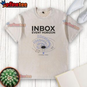 Alt Text: Pretty Inbox Event Horizon washed t-shirt featuring a vibrant design, perfect for casual wear and stylish outfits.
