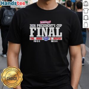 Alt Text: Evansville Thunderbolts Hockey President's Cup 2026 t-shirt design featuring bold graphics and team colors.
