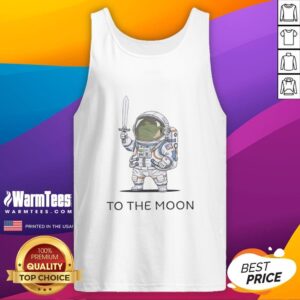 Official To The Moon Astronaut Frog Tank Top featuring a playful astronaut frog design, perfect for space and frog lovers.