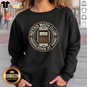 Official Retro Math Club sweatshirt featuring a classic design, perfect for math enthusiasts and stylish comfort.