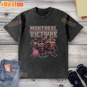 Pretty Montreal Victoire Super Mario Team ice hockey washed t-shirt featuring vibrant graphics and a comfortable fit.
