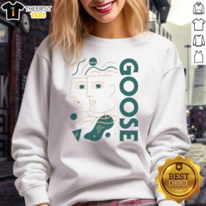 Cozy Nice Goose Faces sweatshirt featuring playful goose graphics in a stylish design, perfect for casual wear.