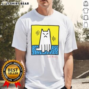 Original Cat Haring T-Shirt featuring vibrant colors and iconic cat design inspired by Keith Haring's artwork.