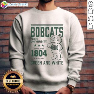 Vintage Ohio Bobcats sweatshirt, established 1804, showcasing school pride and classic collegiate style.