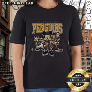Awesome Pittsburgh Penguins Disney Team Ice Hockey ladies tee featuring vibrant graphics and team logo.
