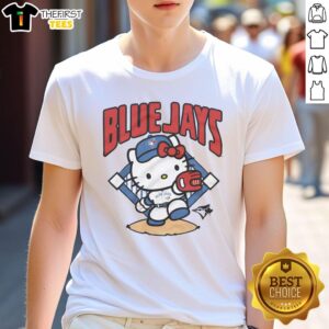 Nice Toronto Blue Jays Hello Kitty T-Shirt featuring a playful design for fans and fashion lovers