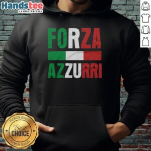Alt Text: Nice Forza Azzurri Italy hoodie featuring vibrant blue color and stylish design, perfect for Italian soccer fans.