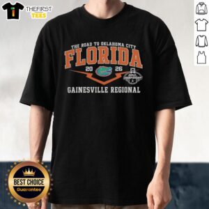 Awesome Florida Gators Road to Oklahoma City 2026 Gainesville Regional Softball T-Shirt featuring vibrant team graphics.
