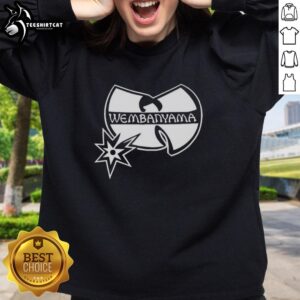 Good Victor Wembanyama X Wu-Tang Clan sweatshirt featuring San Antonio Spurs logo mashup design.