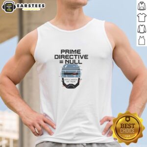 Good Prime Directive Null Tank Top featuring a stylish design for fans of sci-fi and pop culture apparel.