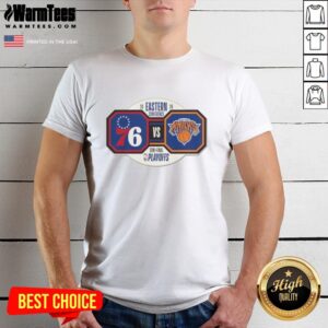 Nice New York Knicks NBA Playoffs 2026 Round 2 Eastern Conference T-Shirt showcasing team spirit and playoff excitement.