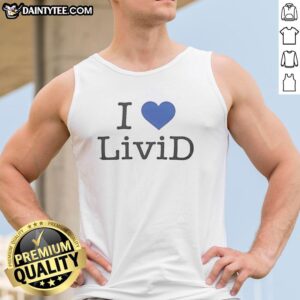 Dan Abrams in a stylish 'I Love Livid' tank top, showcasing his trendy summer look and vibrant personality.