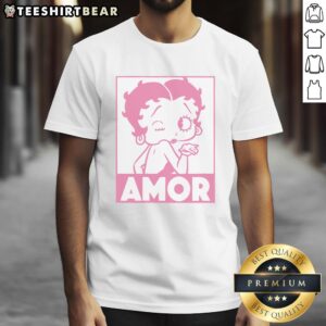 Good Betty Boop Amor Wink Kiss T-Shirt featuring a playful design of Betty Boop winking and blowing a kiss.