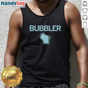 Nice Wisconsin Bubbler Map Tank Top featuring a colorful design showcasing Wisconsin's iconic drinking fountains.