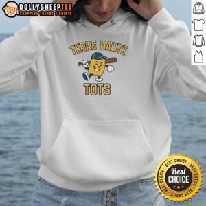 Hot Terre Haute Tots mascot hoodie featuring vibrant colors and playful design, perfect for young fans and team spirit.