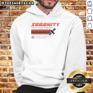 Cozy Nice Firefly Class Transport hoodie featuring iconic spaceship design, perfect for fans of the sci-fi series.
