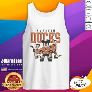 Stylish Anaheim Ducks Disney team ice hockey tank top featuring vibrant colors and logo, perfect for fans.