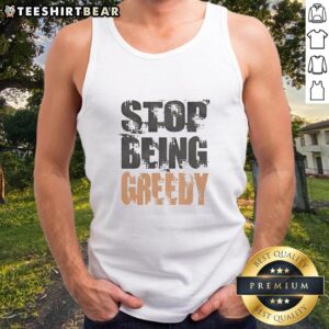 DMX Retro Tank Top featuring 'Stop Being Greedy' design, perfect for music fans and casual wear. Shop now!