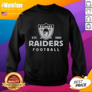 Vintage Las Vegas Raiders sweatshirt established in 1960, showcasing classic team logo and retro design.