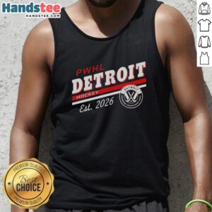Premium Detroit Hockey tank top for the 2026 Professional Women's Hockey League featuring stylish design and vibrant colors.
