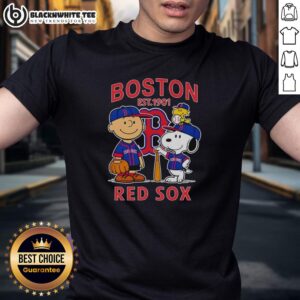 Good Boston Red Sox MLB x Charlie Brown & Snoopy Peanuts T-Shirt, celebrating baseball since 1901.