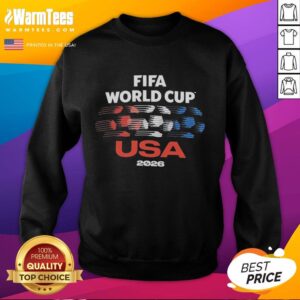 Hot FIFA World Cup USA 2026 sweatshirt featuring passionate soccer fans celebrating the sport in vibrant colors.