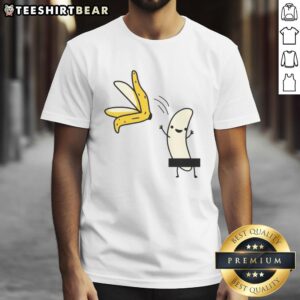 Awesome A Peeled Banana Sexy Cartoon T-Shirt featuring a fun, vibrant banana graphic for a playful fashion statement.