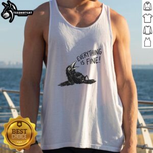 Official Everything Is Fine Collapse Crow Tank Top featuring a unique design and vibrant colors for casual wear.