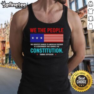 Official tank top featuring 'The Greatest Danger to American Freedom is a Government That Ignores' design.