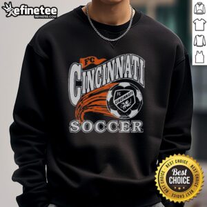 Retro Heritage Sweatshirt featuring Good FC Cincinnati logo, perfect for fans of Cincinnati soccer apparel.