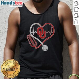 Premium Oklahoma Sooners Heartbeat Love Nurse Tank Top in vibrant colors, perfect for fans and healthcare professionals.