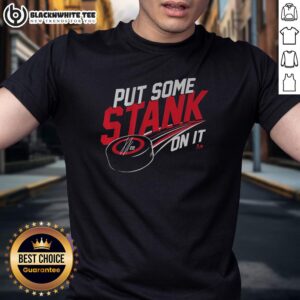 Hot Logan Stankoven Put Some Stank On It T-Shirt featuring bold graphics and vibrant colors, perfect for fans and casual wear.