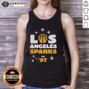 Good Los Angeles Sparks Star Power Est. 97 tank top featuring vibrant team colors and logo for basketball fans.