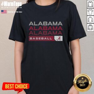 Hot Alabama Crimson Tide College Baseball Hype Ladies Tee featuring bold team graphics for passionate fans.