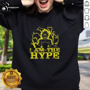 Alt Text: Hot Goku Dragon Ball Z sweatshirt featuring Super Saiyan graphic with powerful aura, perfect for anime fans.