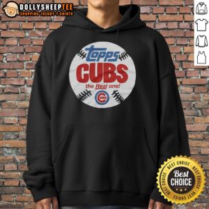 Premium Chicago Cubs MLB X Topps Baseball The Real One Hoodie featuring team logo and stylish design for fans.