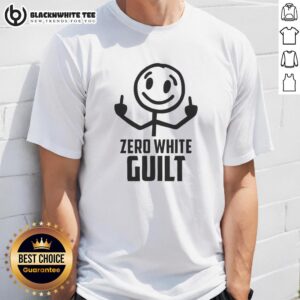Awesome Zero White Guilt Middle Fingers T-Shirt featuring bold graphic design for a statement-making casual look.